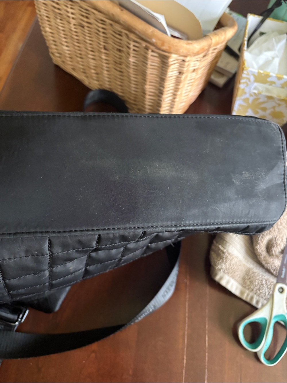 Steve Madden Blivia Quilted Black NylonTote Bag - Picture 12 of 12